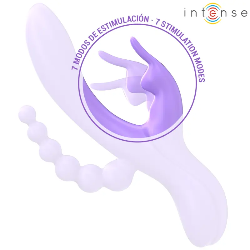 INTENSE Miko Triple Vibrator and Anal Stimulator Purple Photo 6