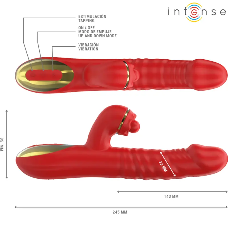 INTENSE Thalia Multifunctional Vibrator Red Photo 3