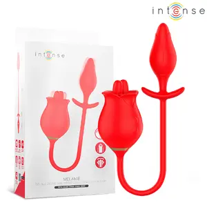 INTENSE Melanie Double Clitoris Stimulator with 10 Vibration Modes 10 Movement Modes Zigzag Tongue Magnetic Charging Waterproof Medical Silicone