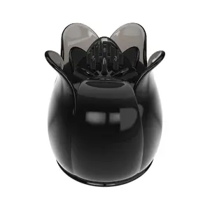 HIGH TECH Massage Wand Head Secret Garden Black Interchangeable Body-Safe Silicone