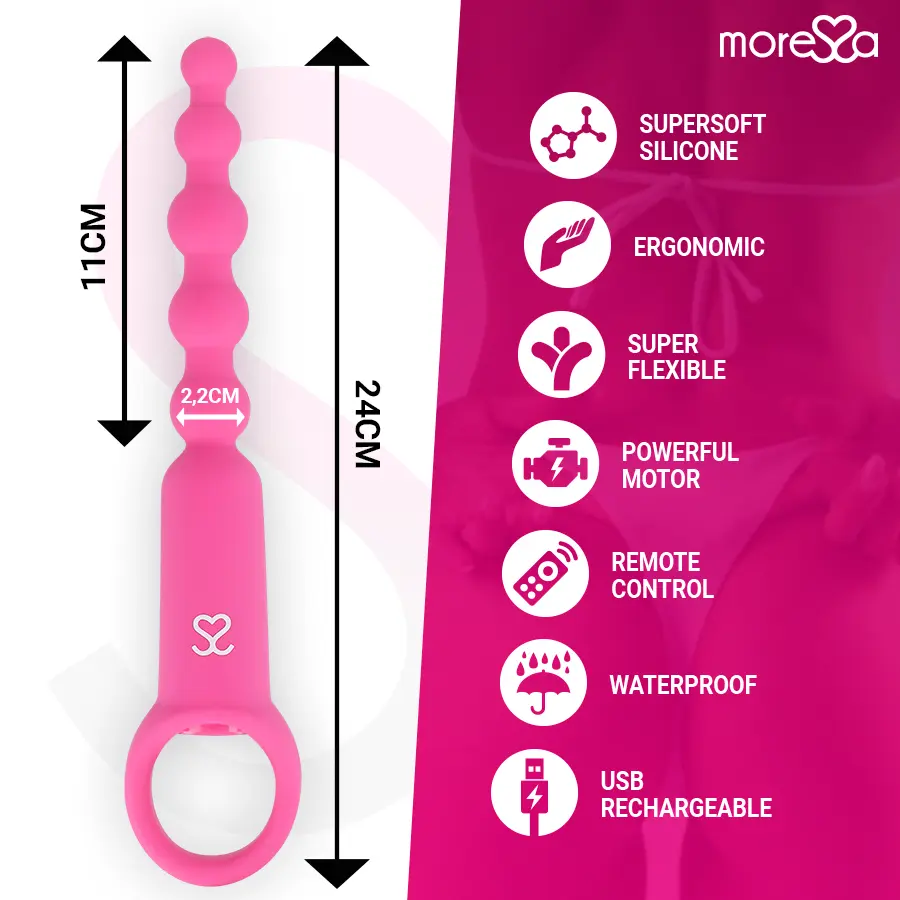 MORESSA Ronie Remote Control Anal Pleasure Toy Pink Photo 4
