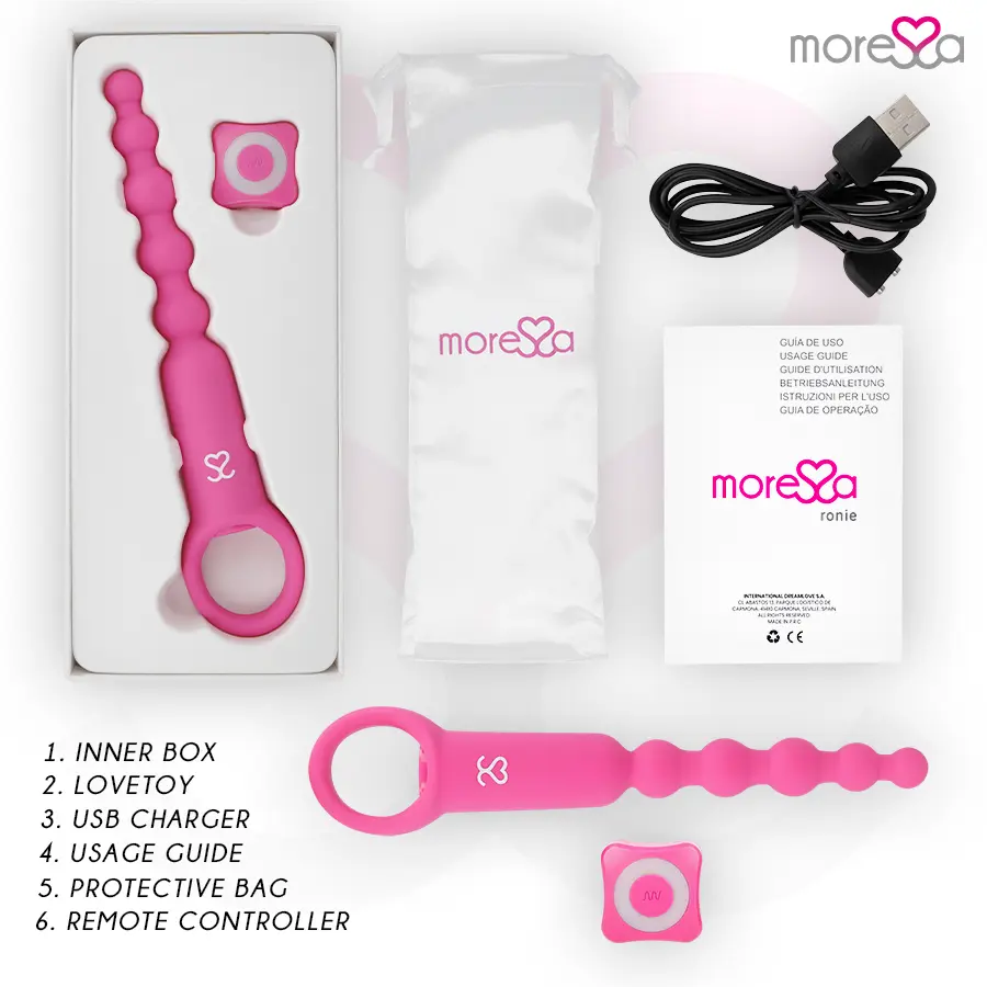 MORESSA Ronie Remote Control Anal Pleasure Toy Pink Photo 6