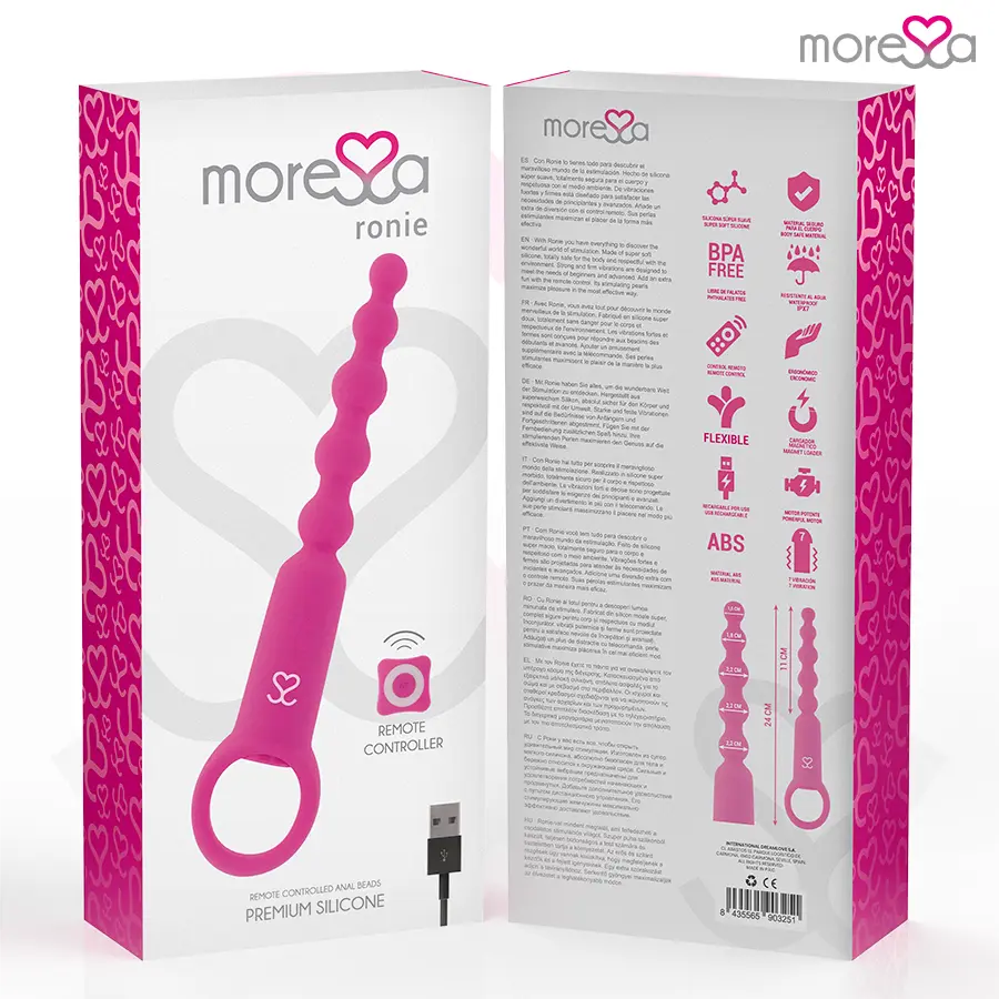 MORESSA Ronie Remote Control Anal Pleasure Toy Pink Photo 7