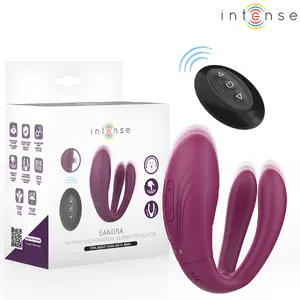 INTENSE Sandra Tapping and Vibration Clamp Stimulator with Wireless Remote Control, Dual Motors, 10 Vibration and 10 Tapping Modes, Body-Safe Silicone