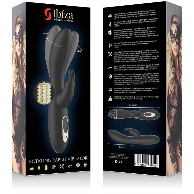 ibiza+ POWERFUL PEARLED ROTATOR WITH RABBIT Vibrators Photo 8