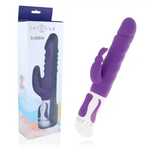 INTENSE Bobble Silicone Dual Vibrator and Rotator with 12 Speeds and 4 Rotation Modes in Lilac