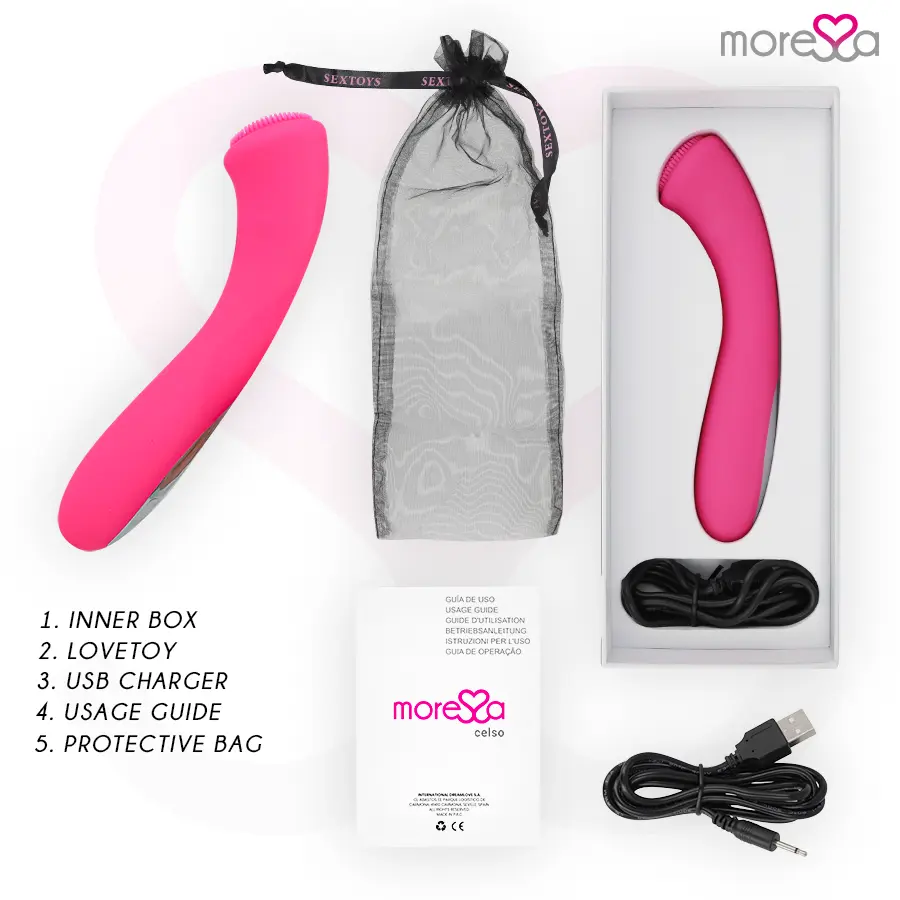 MORESSA CELSO Premium Silicone Rechargeable Vibrator Photo 6