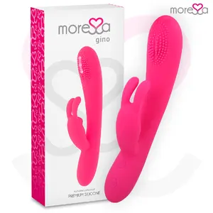 MORESSA GINO Premium Silicone Rechargeable Massager Vibrator with 7 Vibration Programs and 3 Tickling Modes