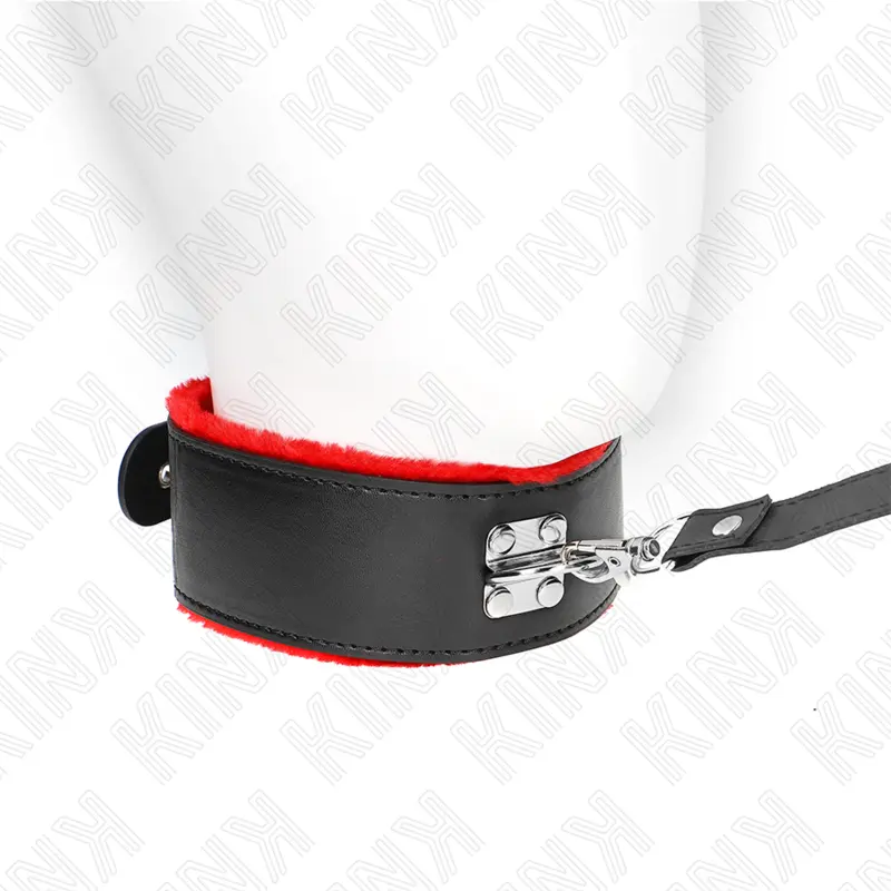 KINK Kaklarota ar siksnu 116 cm sarkana āda Photo 3
