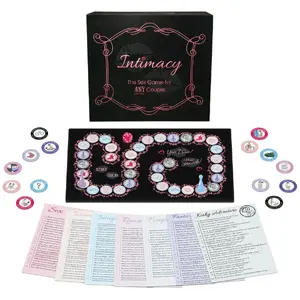 Kheper Games Intimacy Game for Couples galda spēle angļu un spāņu valodā ar septiņām kategorijām un balvu monētām