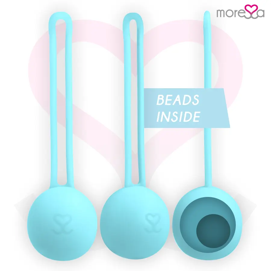 MORESSA OSIAN ONE Premium Silicone Kegel Balls Turquoise Photo 2