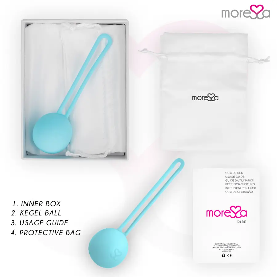 MORESSA OSIAN ONE Premium Silicone Kegel Balls Turquoise Photo 6