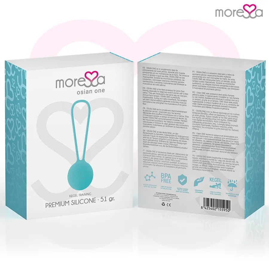 MORESSA OSIAN ONE Premium Silicone Kegel Balls Turquoise Photo 7