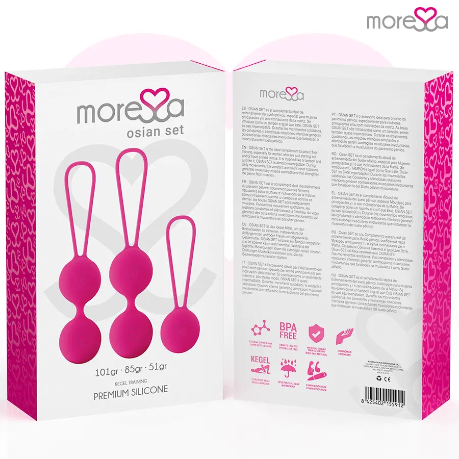 MORESSA OSIAN SET Premium Silicone Pink Kegel Balls Photo 7