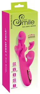 Sweet Smile Smile Dual Swing Rabbit Vibrator with Dual Swing Technology, Clitoral Stimulator, 3 Independent Motors, and 30 Modes