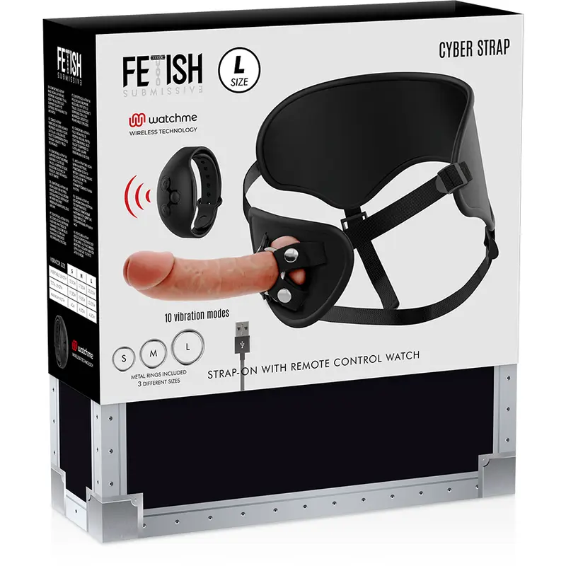 FETISH SUBMISSIVE CYBER STRAP Harness with Watchme L Technology Photo 2