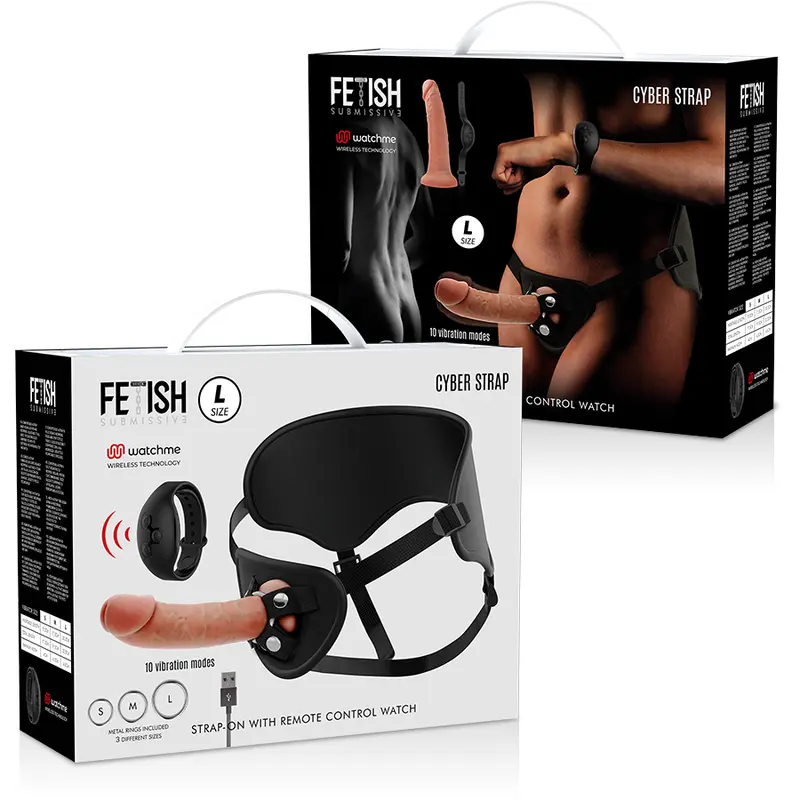 FETISH SUBMISSIVE CYBER STRAP Harness with Watchme L Technology Photo 14