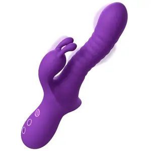 Fantasy For Her Fantasy Wave Rechargeable Dual Stimulation Vibrator with WaveMotion Technology, 10 Patterns, 10 Modes, and USB Magnetic Charging in Purple