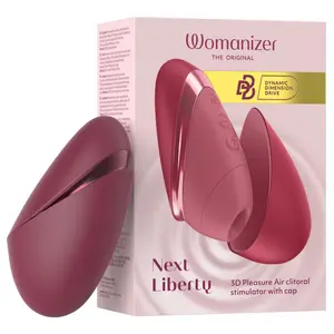 WOMANIZER - NEXT LIBERTY 3D PLEASURE AIR CLITORAL STIMULATOR BORDEAUX