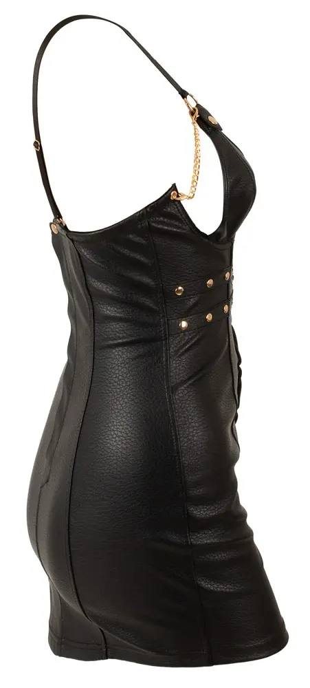 Cottelli Collection Imitation Leather Mini Dress S Photo 12