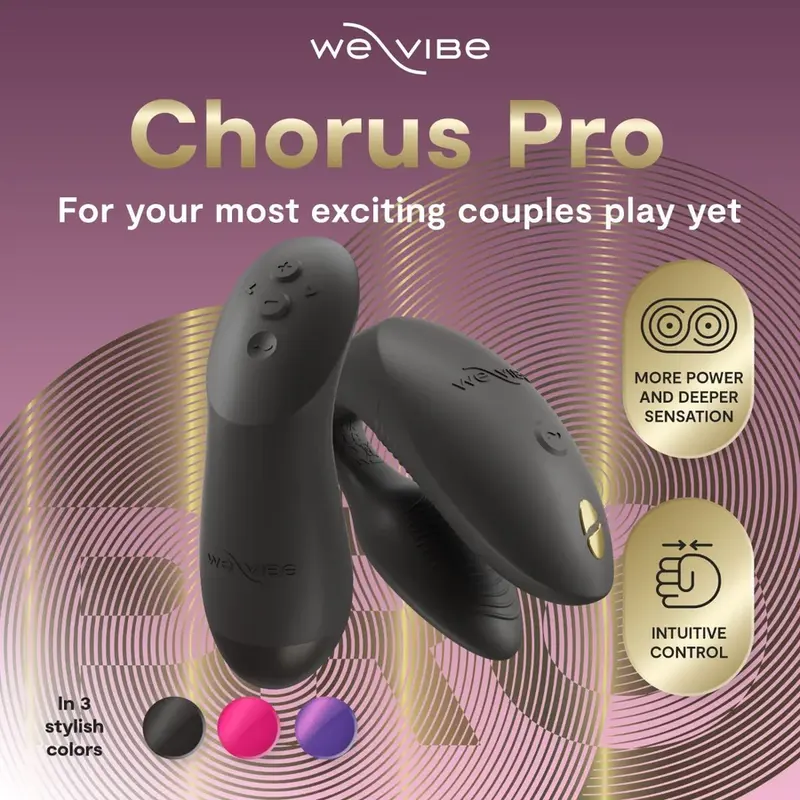 We Vibe Chorus Pro Couples Vibrator Satin Black Photo 5