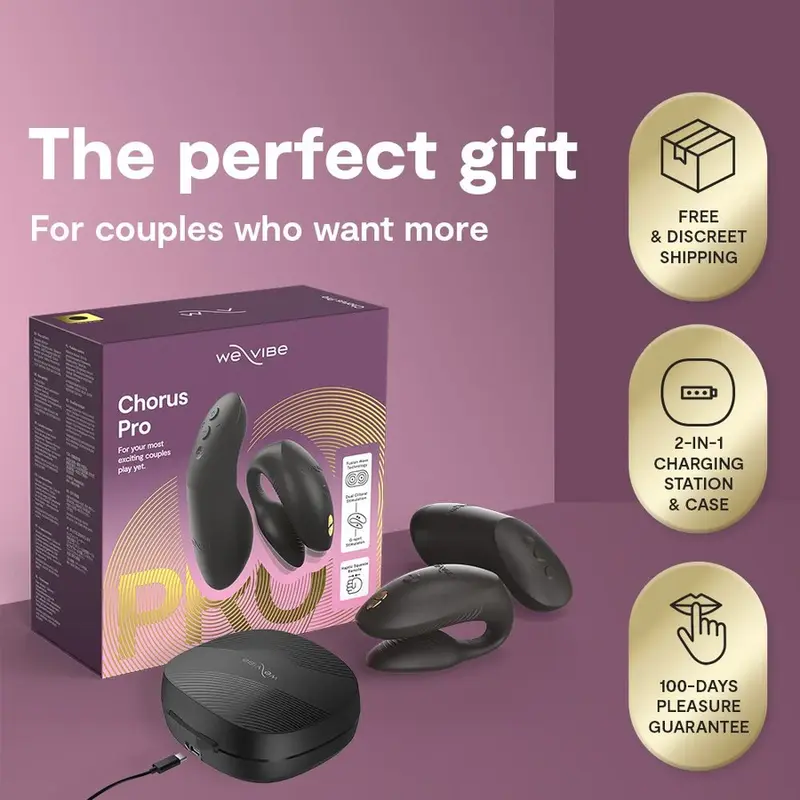 We Vibe Chorus Pro Couples Vibrator Satin Black Photo 8