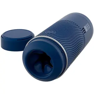 ARCWAVE Pow Manual Male Stroker with Air Pressure Suction Control CleanTech Silicone Blue