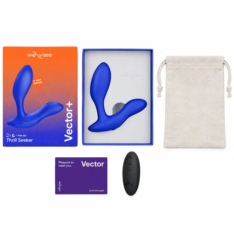 We-Vibe Vector+ Prostate Massager Royal Blue Photo 9
