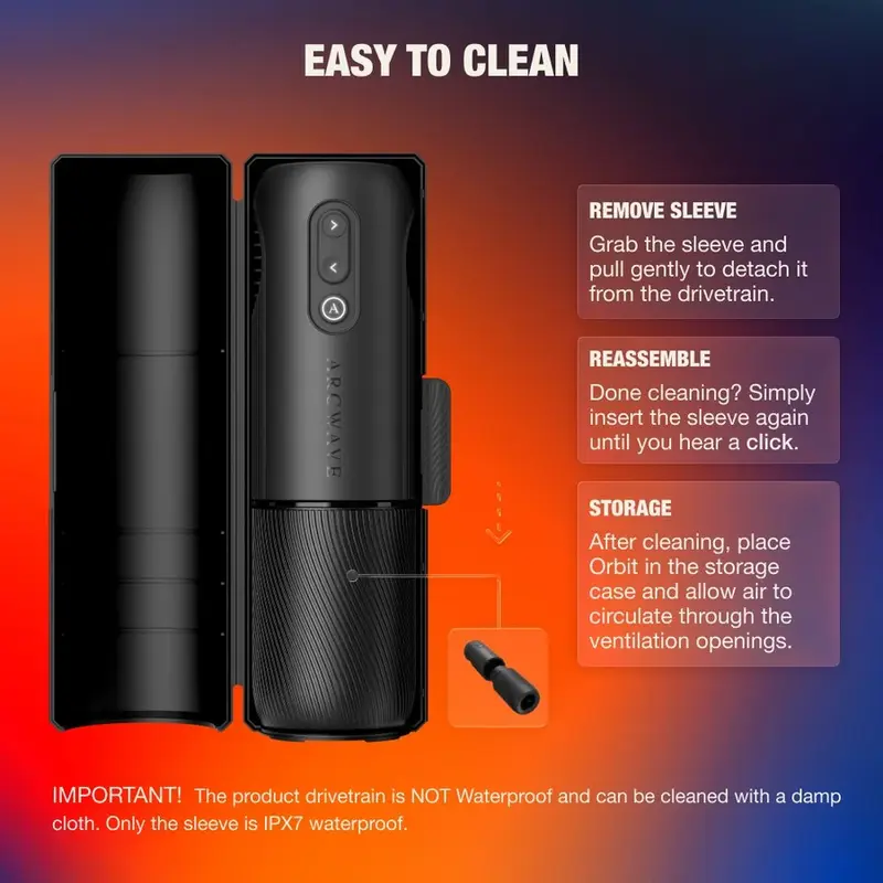 ARCWAVE Orbit Rotating Male Masturbator Black Photo 5