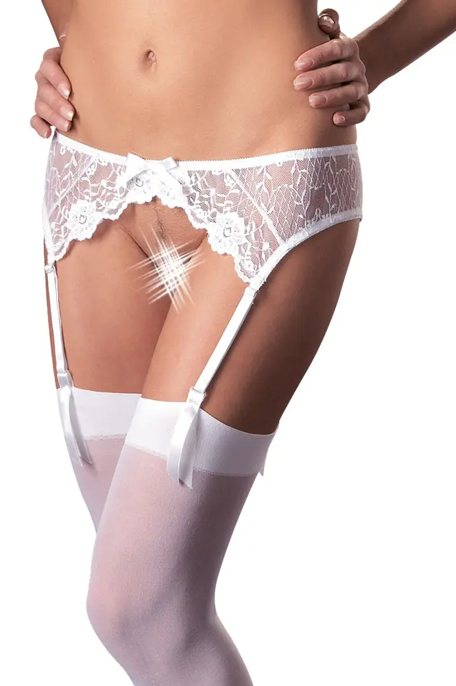 Cottelli Collection Кружевной поясок для чулок S/M Photo 2