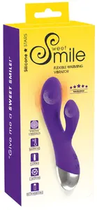 Sweet Smile Smile Flexible Warming Vibrato Dual Motor Rabbit Vibrator with 10 Modes and Heating Function up to 45°C