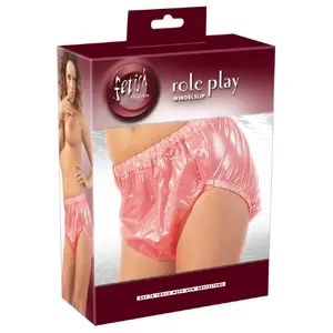 Diaper Briefs pink L/XL — fetish collection, 100% PVC, press-stud sides, waist and leg elastics