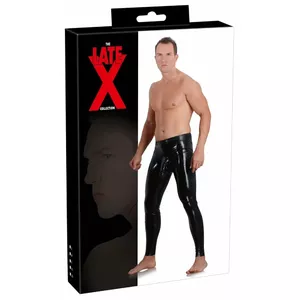 Late x men's latex leggings sleeve XL 100% latex black dress size XL penis/testicle sleeve 15 cm Ø 5 cm