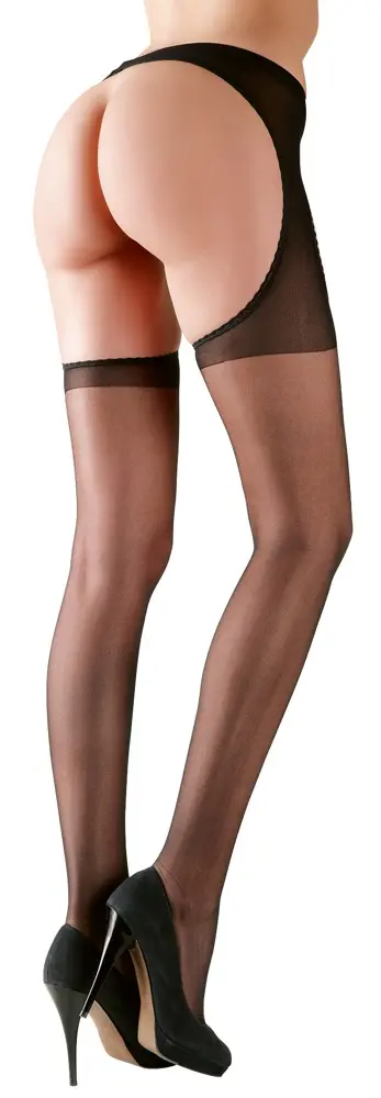 Cottelli Collection crotchless tights L/XL Photo 11