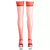 Чулки-силиконки Cottelli Collection, красные, XL Photo 4