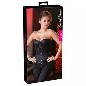 Корсет Cottelli Collection Corsage Black S — размер S, 60% полиэстер/40% хлопок, чёрный