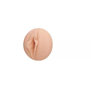 Handheld male masturbator Fleshlight Eva Lovia — removable TPE sleeve, 241.3 mm internal depth, beige/white
