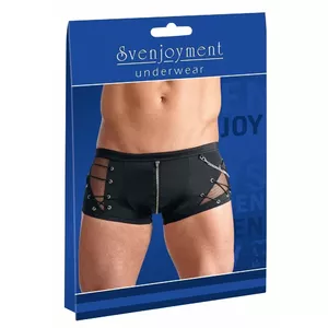 Мужские брюки Svenjoyment L — чёрные, размер L, 80% полиамид 20% эластан, молния спереди, съёмная декоративная цепочка