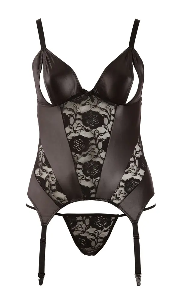 Korsete josta Cottelli Collection Cami Suspender atvērta XL Photo 12
