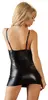Kleita S Cottelli Collection — wet-look, melna Photo 10