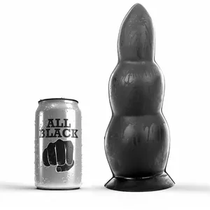 Anal Plug AB37 Silicone All Black 23cm