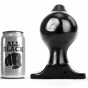 Anal plug All Black AB74 — silicone PVC, length 17.5 cm, diameter 10 cm, black