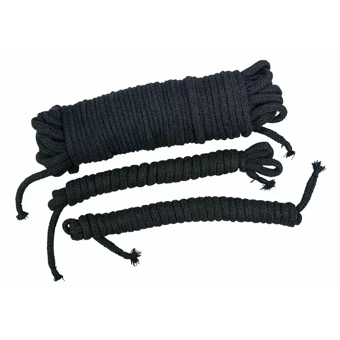 Bondage ropes by bad kitty — black, 100% cotton Photo 2