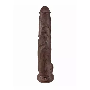 14 Inch Cock with Balls - Brown